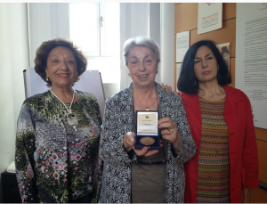 Anselmi,Fiorensoli, Taricone con la medaglia del Presidente della Repubblica