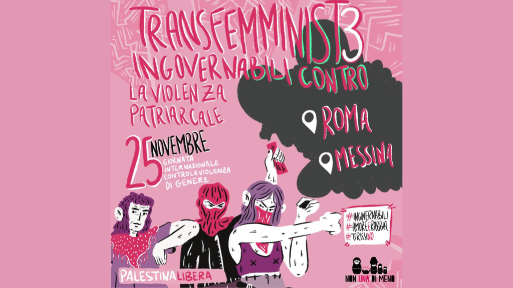 25 novembre 2023: a Roma e Messina il corteo promosso da Non Una Di Meno – Il paese delle donne on line – rivista